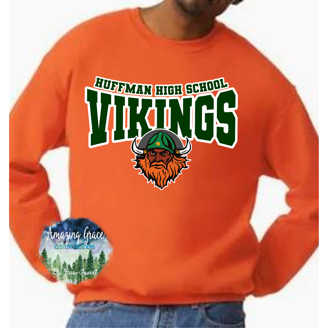Orange HHS Vikings Mascot Sweatshirt
