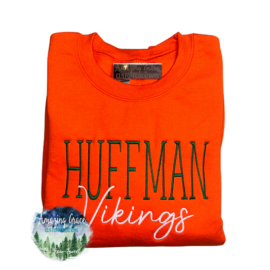 Huffman Vikings Sweatshirt - Orange