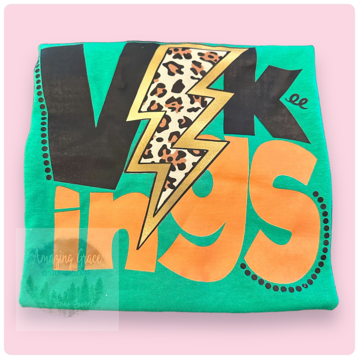 Vikings Leopard Lightning Bolt