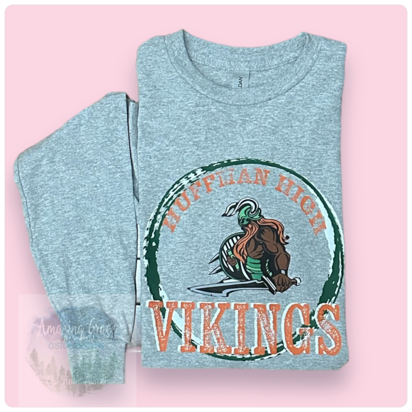 Huffman High Vikings Cirlce Print