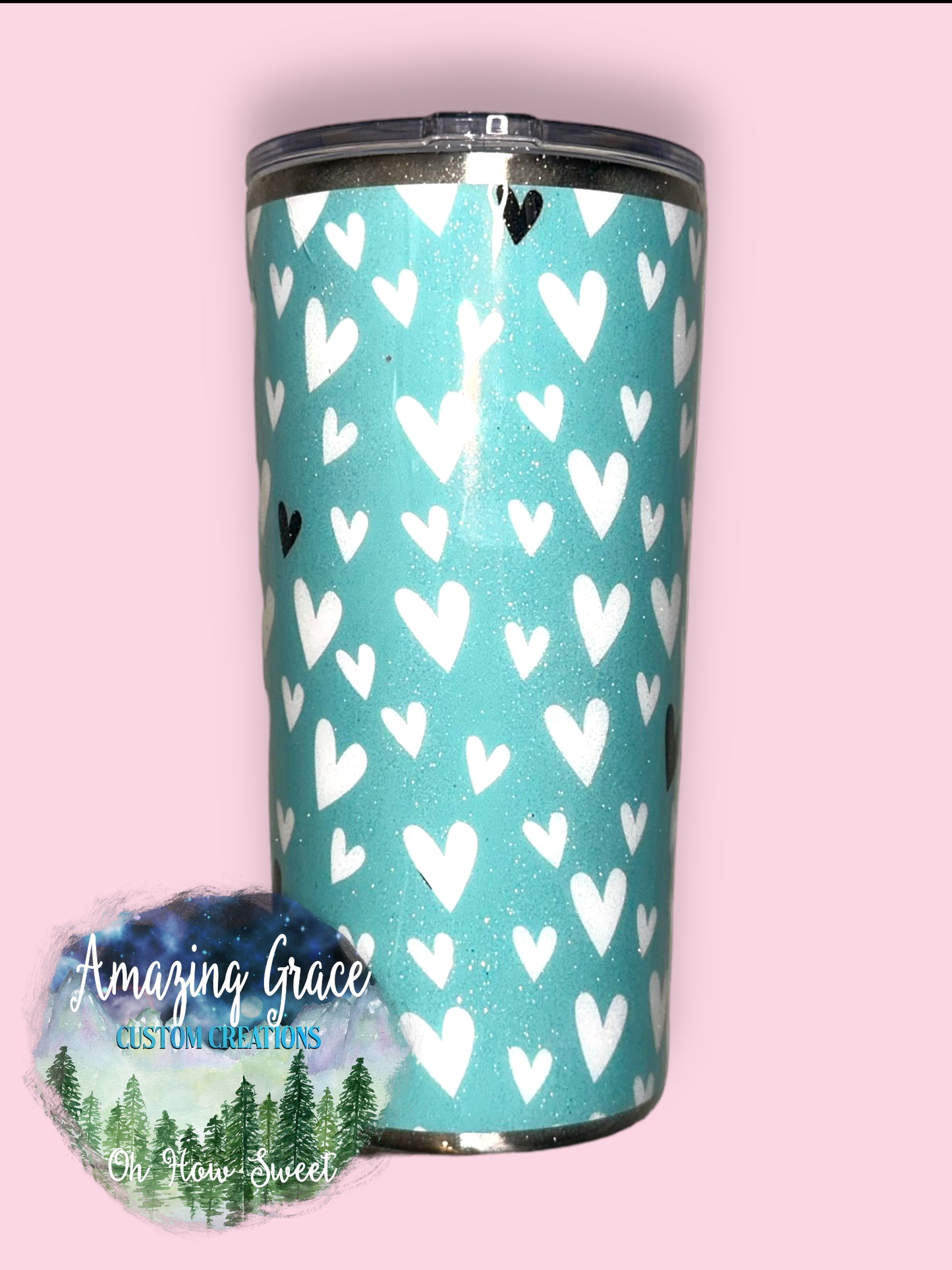 RTS - Wavy Teal Hearts True 22