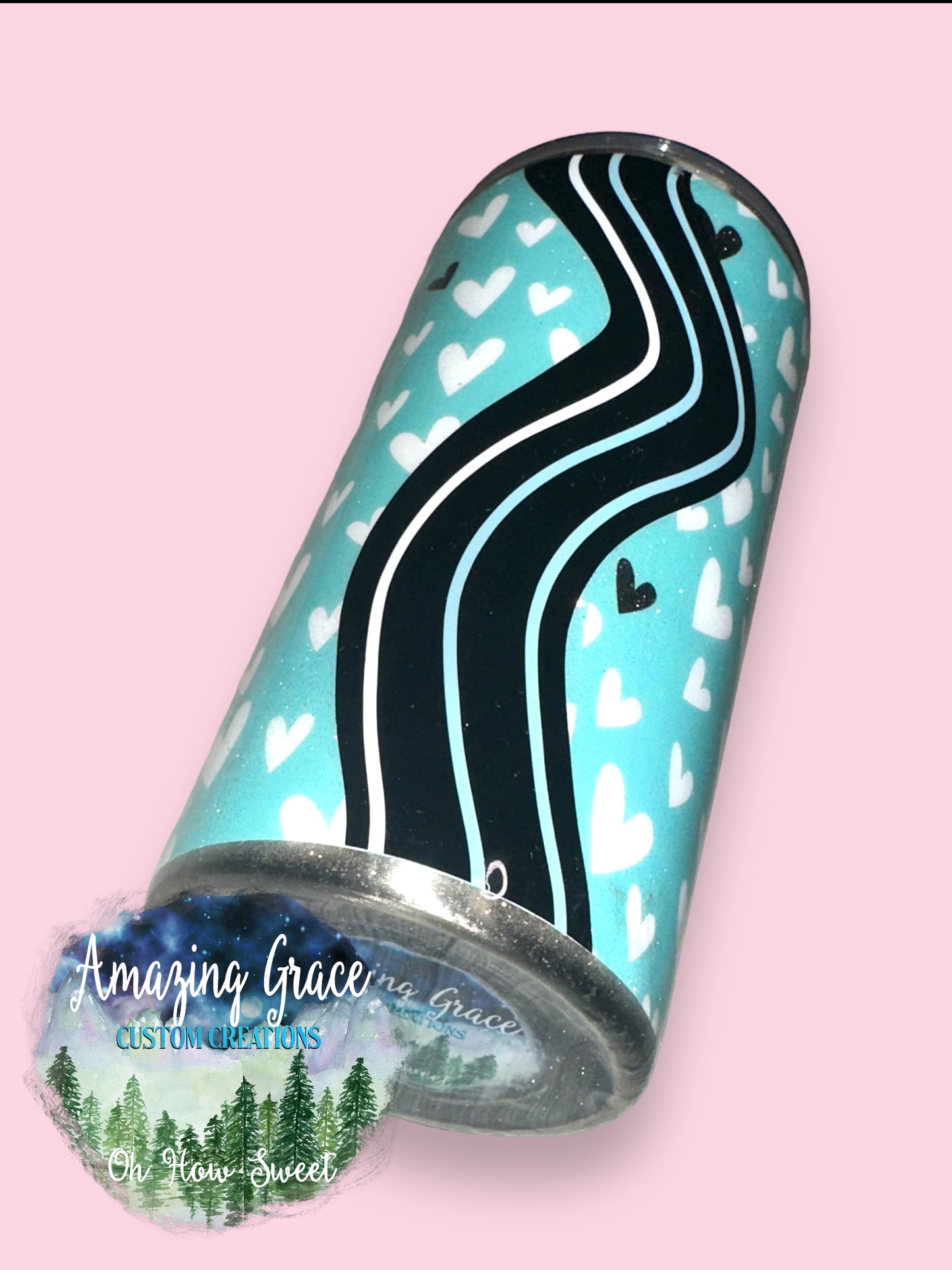 RTS - Wavy Teal Hearts True 22