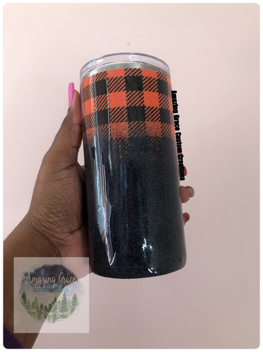 RTS - Orange Buffalo Plaid 16oz Plump