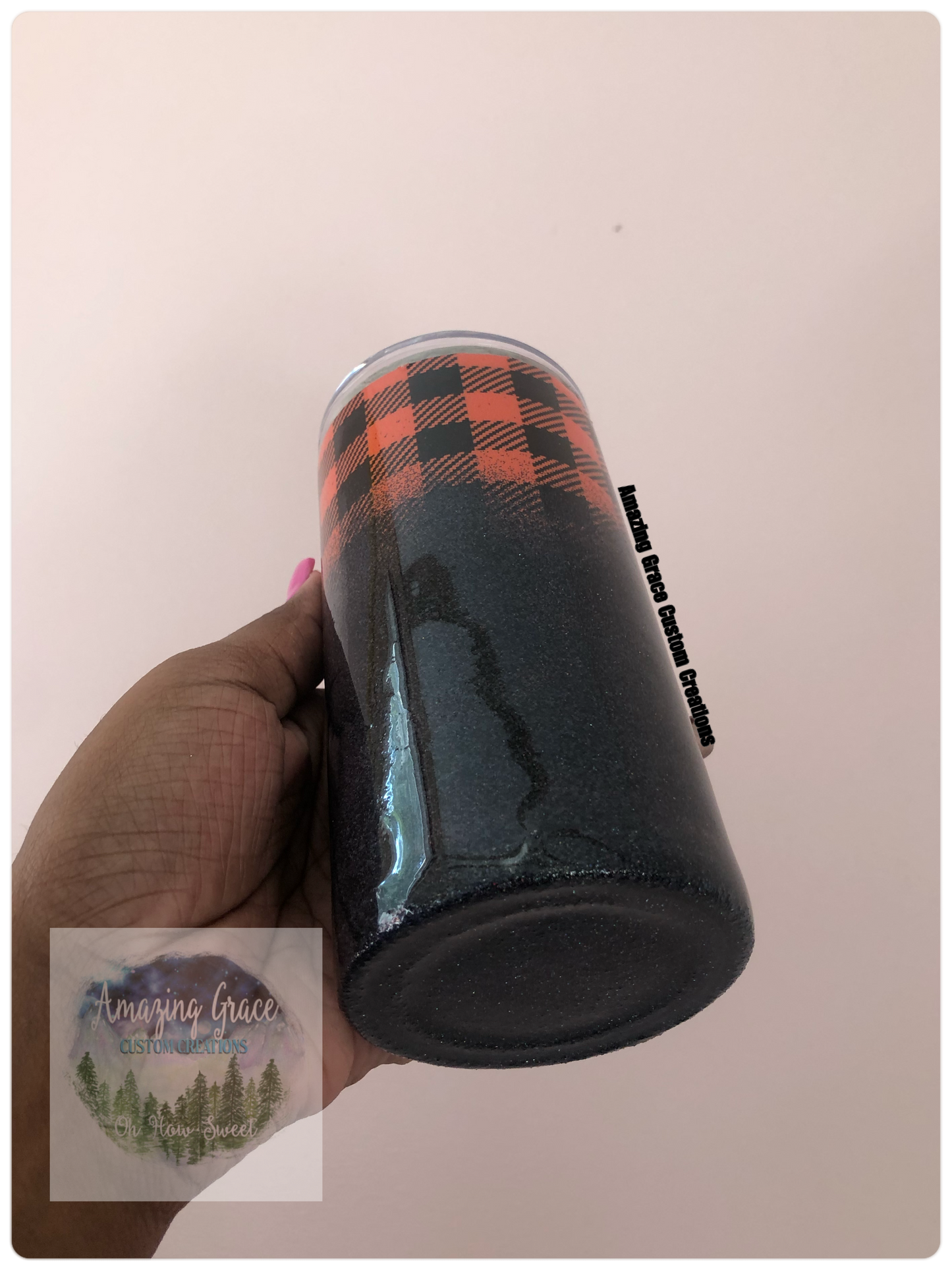 RTS - Orange Buffalo Plaid 16oz Plump