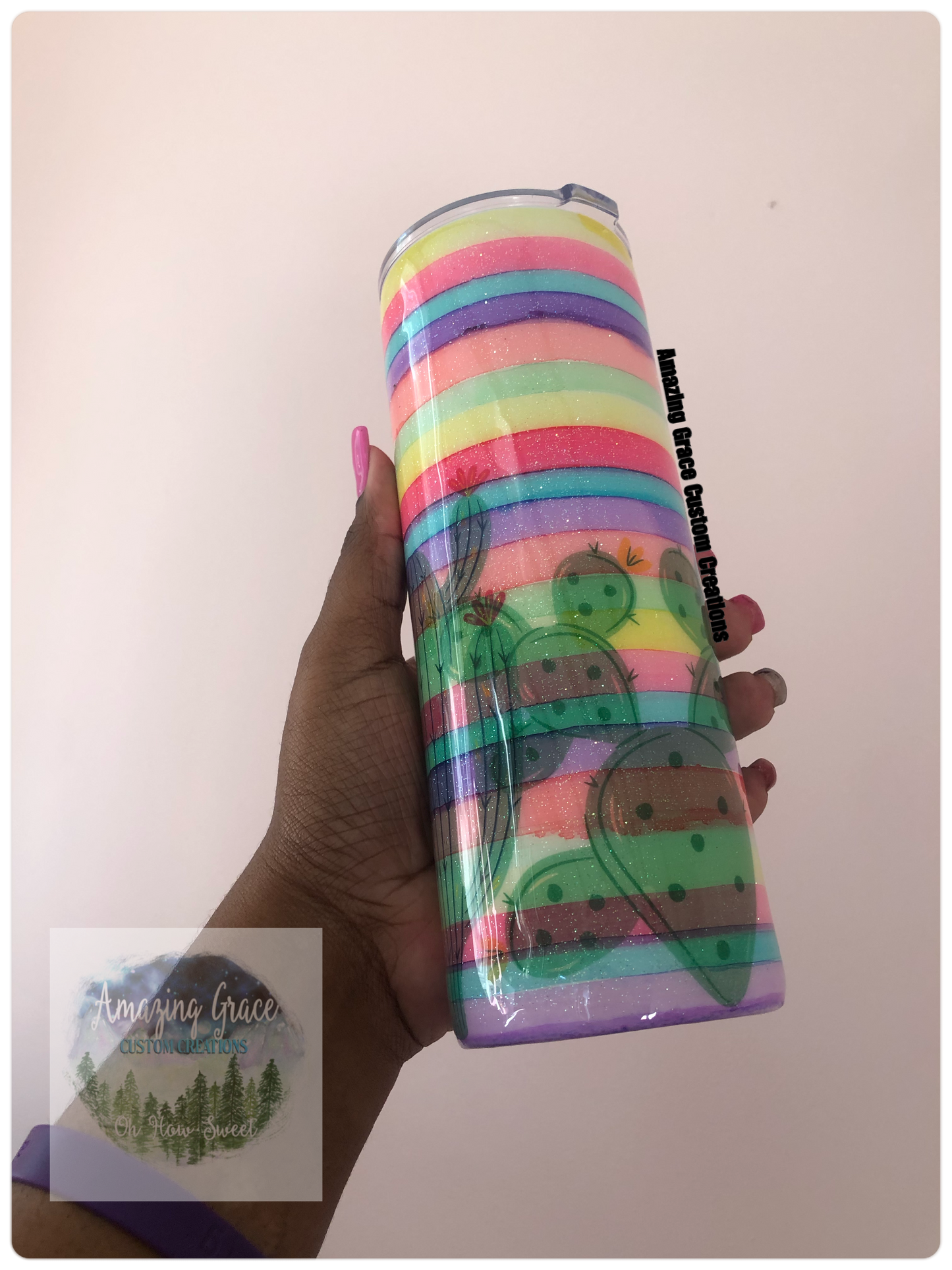 RTS - Rainbow Serape Cactus 24oz Plump