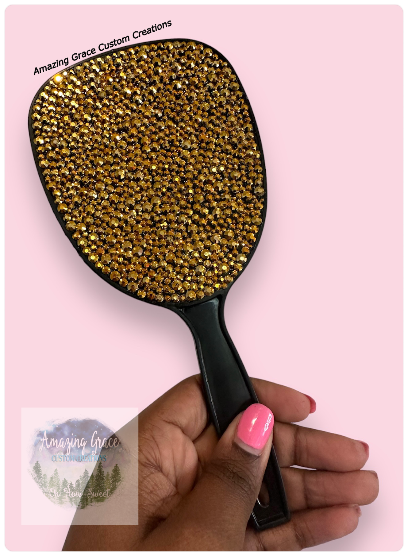 Small Rhinestone Mirror