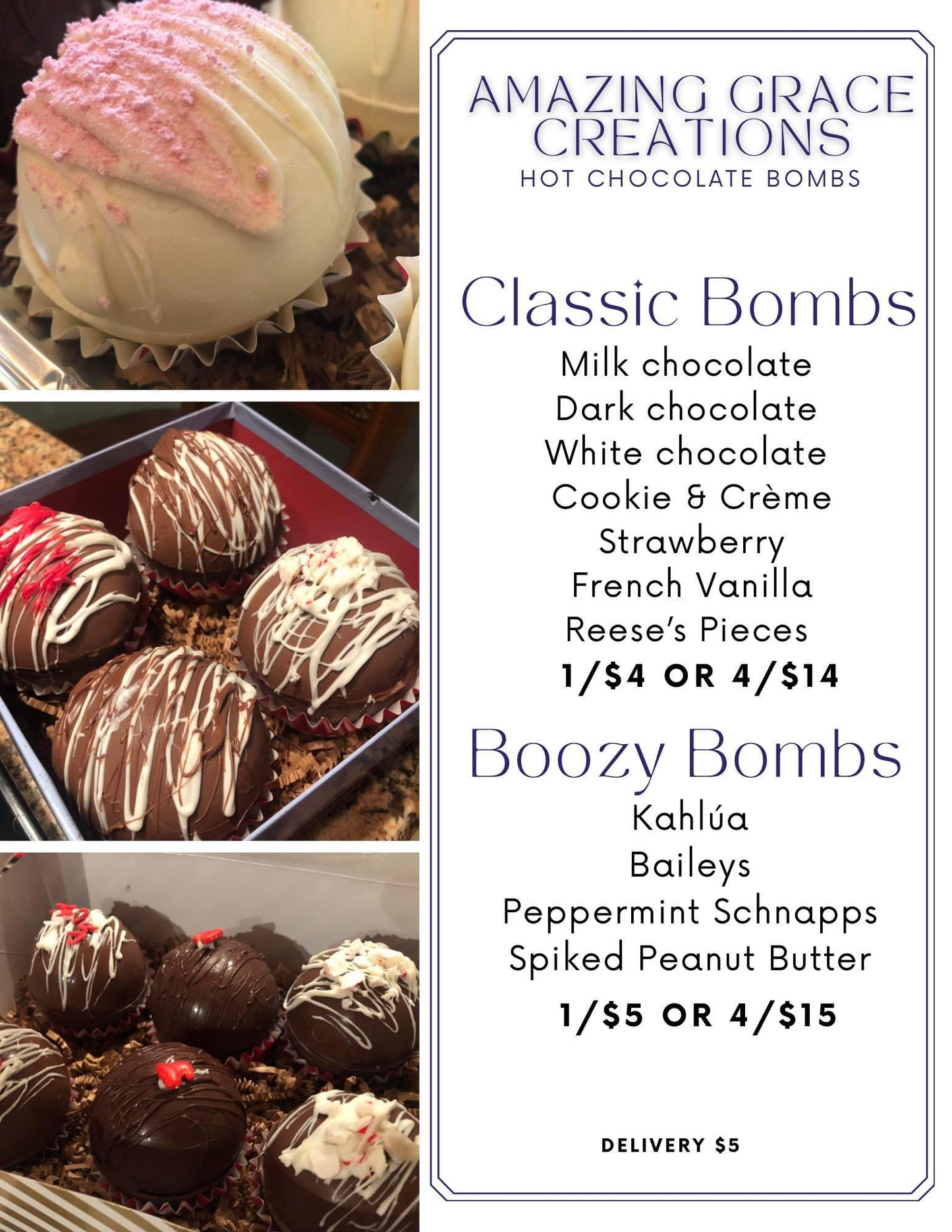 Boozy Hot Chocolate Bombs