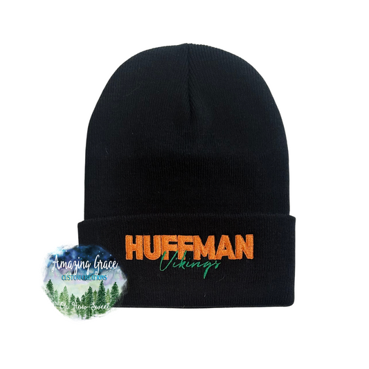 Embroidered Huffman Vikings Beanie