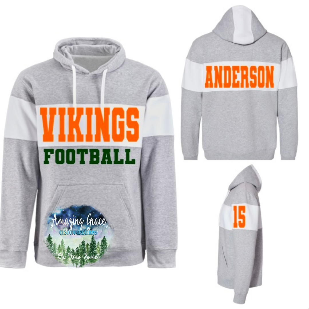 Color Block Fleece Hoodie