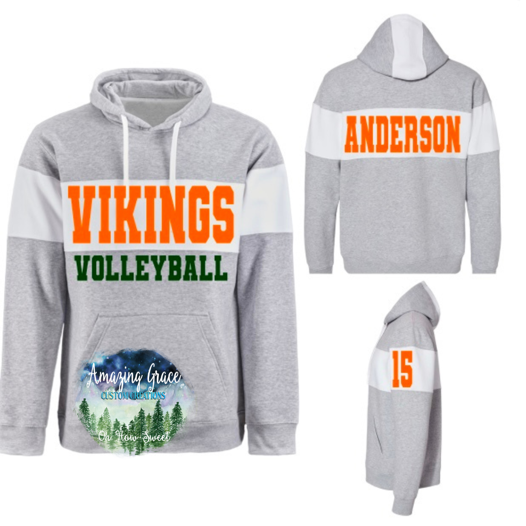Color Block Fleece Hoodie