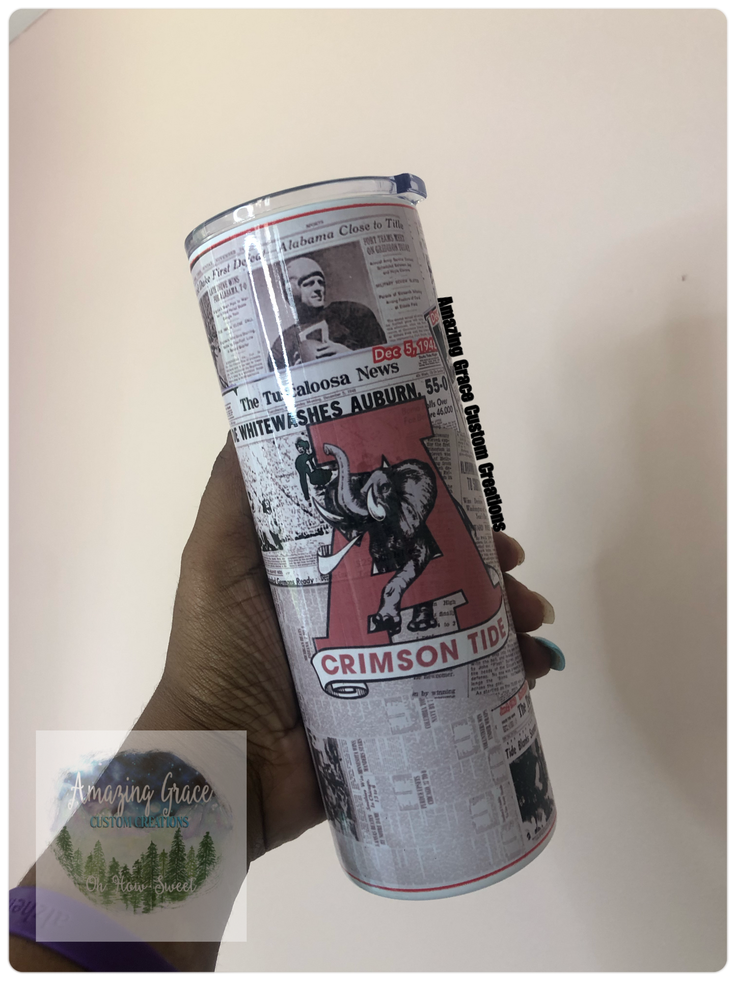 RTS - Tuscaloosa School 24oz Sublimation Tumbler